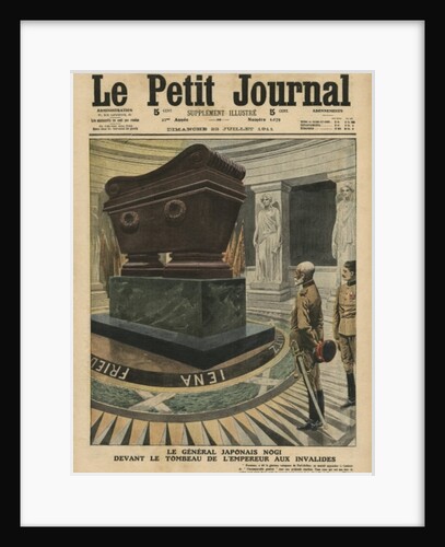 The Japanese General Count Maresuke Nogi before the tomb of Emperor Napoleon Bonaparte at Les Invalides, Paris by French School