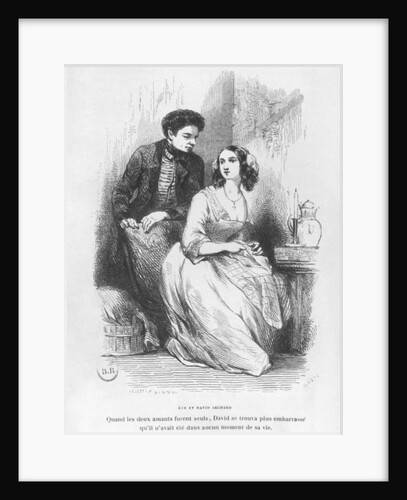 Eve and David Sechard by Celestin Francois (after) Nanteuil