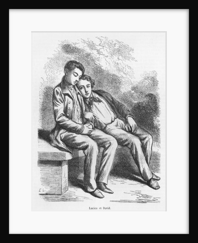 Lucien de Rubempre and David Sechard by French School