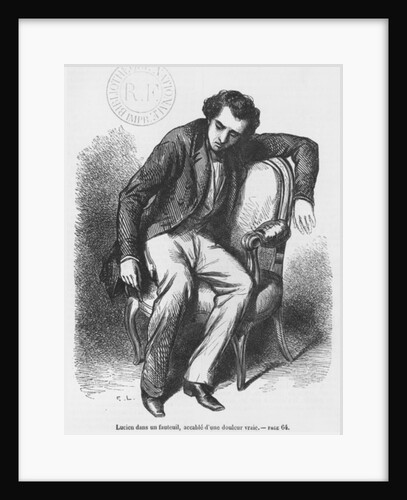 Lucien de Rubempre overwhelmed with sorrow by French School