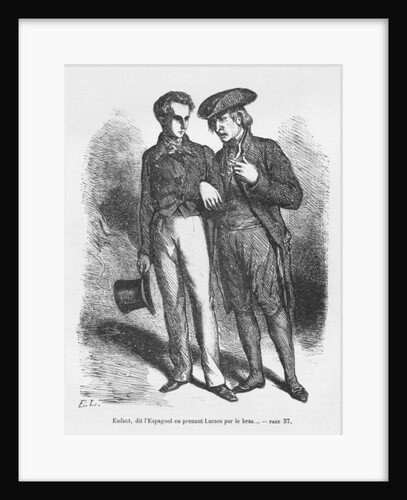 Lucien de Rubempre and Carlos Herrera by French School