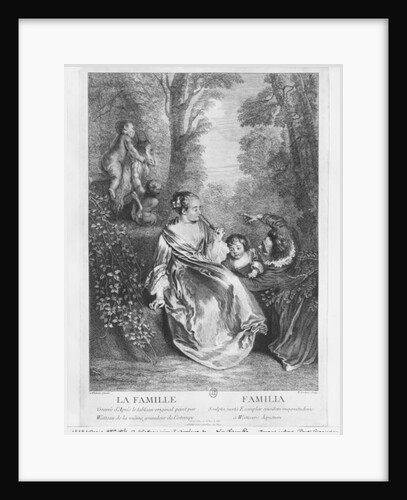 The Family, engraved by Pierre Aveline by Jean Antoine (after) Watteau