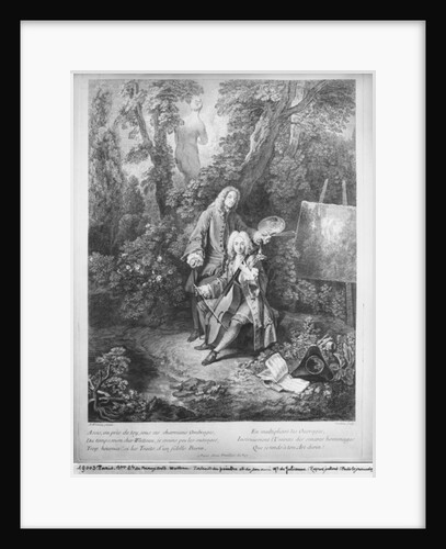 Jean Antoine Watteau and his friend Monsieur de Julienne, engraved by Nicolas Henri Tardieu by Jean Antoine (after) Watteau