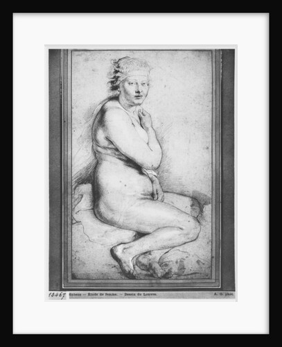 Young nude woman, seated, turned to the right by Peter Paul Rubens
