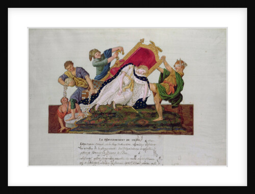 Allegory of the overturning of the throne in France during the French Revolution by P. A. & Lesueur J.B. Lesueur