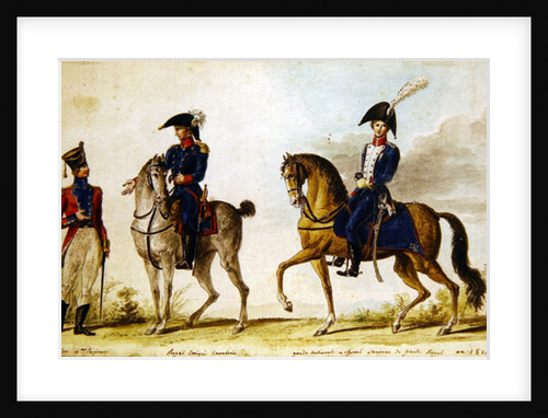 Swiss officer of the 4th regiment, horseman of the Royal Emigre Cavalry and mounted National Guard, 1814 by Pierre Antoine Lesueur