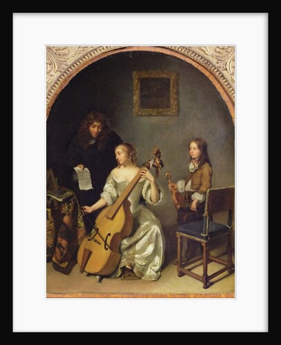 The Bass Viol Lesson by Caspar Netscher