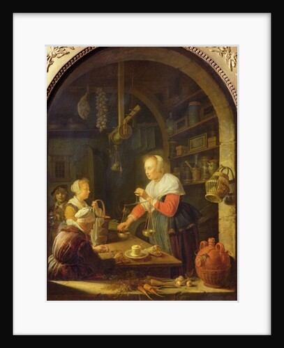 The Village Grocer, 1647 by Gerrit or Gerard Dou