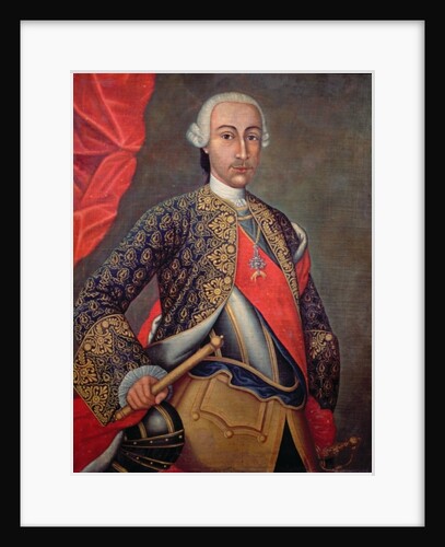 Charles III in armour and wearing the Order of the Golden Fleece by Spanish School