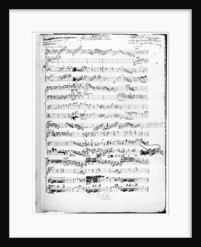 Opening page of the score of 'Les Paladins', opera by Rameau by Jean-Philippe Rameau