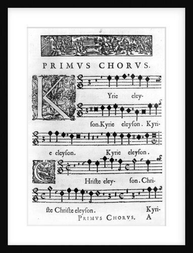 Opening page of the Mass for Double Choir by Nicolas Forme, printed in Paris by Pierre Ballard in 1638 by French School