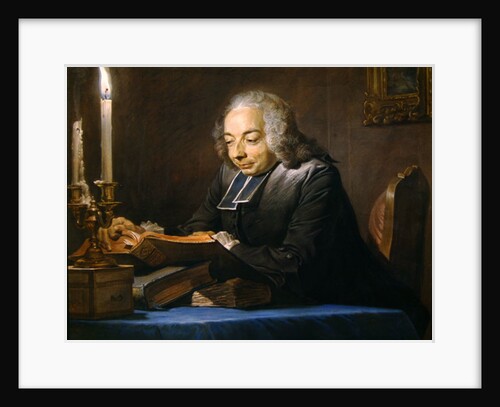 Abbe Jean-Jacques Huber, 1742 by Maurice Quentin de la Tour