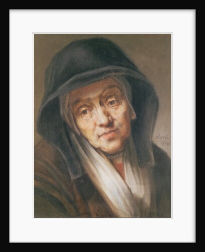 Copy of a portrait by Rembrandt of his mother, 1776 by Jean-Baptiste Simeon Chardin