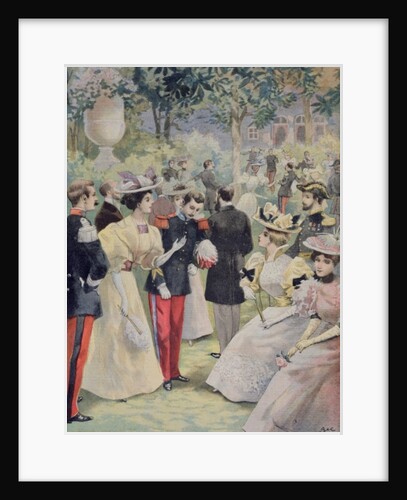 A Garden party at the Elysee by Fortune Louis Meaulle