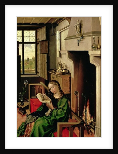 St. Barbara from the right wing of the Werl Altarpiece, 1438 by Master of Flemalle