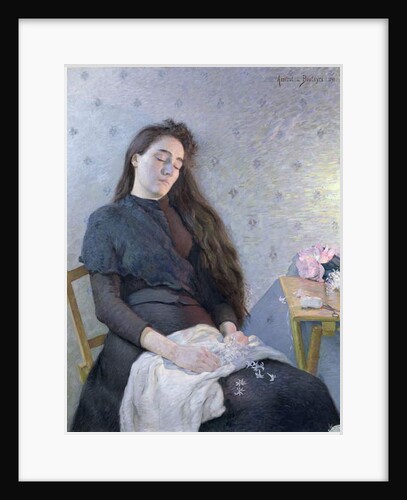 The Sleeping Flower Girl, 1892 by Eugene Assezat de Bouteyre