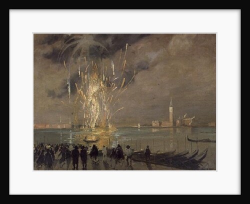 Fireworks over the Lagoon, c.1914 by Italico Brass