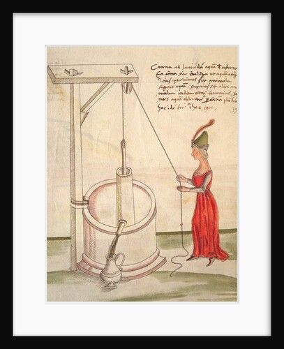 Woman drawing water from a well by Mariano di Jacopo (1382-c.1453) (after)
