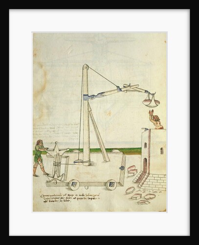Design for a crane for use in construction of a tower by Mariano di Jacopo