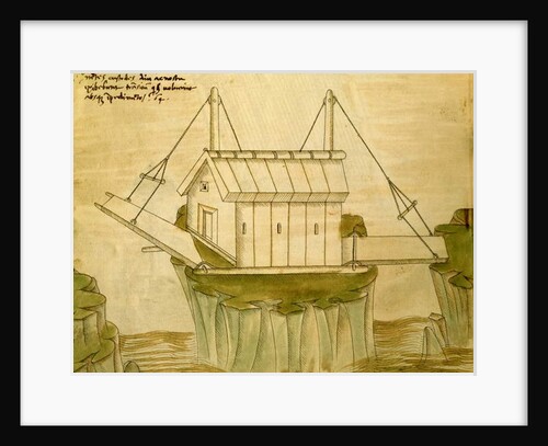 Design for a fortress with two drawbridges by Mariano di Jacopo