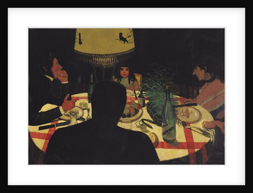 Dinner by Lamplight, 1899 by Felix Edouard Vallotton