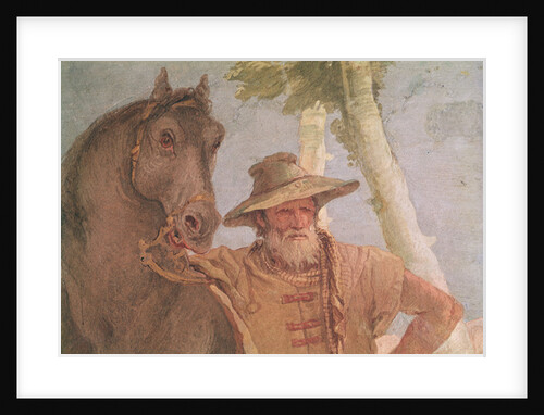 Detail of the horseman from Angelica Nursing the Wounded Medoro by Giovanni Battista Tiepolo