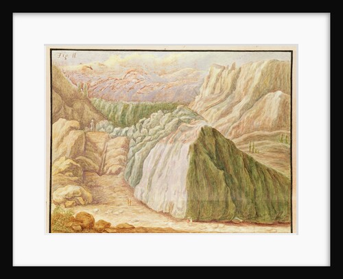Ms 1798 fol.115 Grindelwald Glacier in the Alps, 1709 by Johann Jakob Scheuchzer