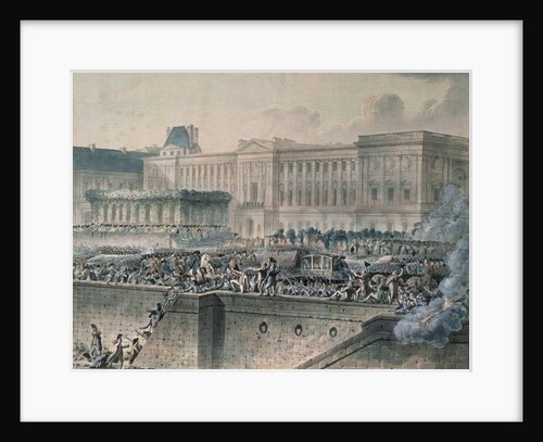 The Arrival of Louis XVI in Front of the Louvre, 17th July 1789 by Jean-Pierre Houel