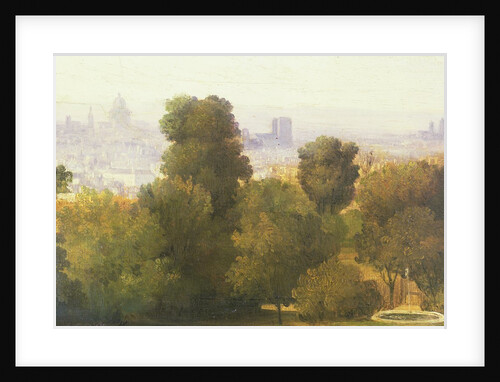 Paris seen from the Heights of Belleville, c.1830 by Pierre Etienne Theodore Rousseau