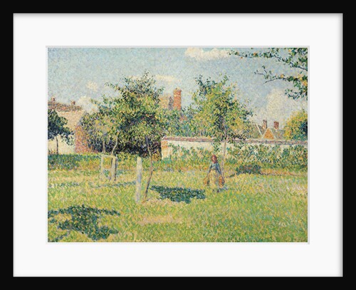 Woman in the Meadow at Eragny, Spring, 1887 by Camille Pissarro
