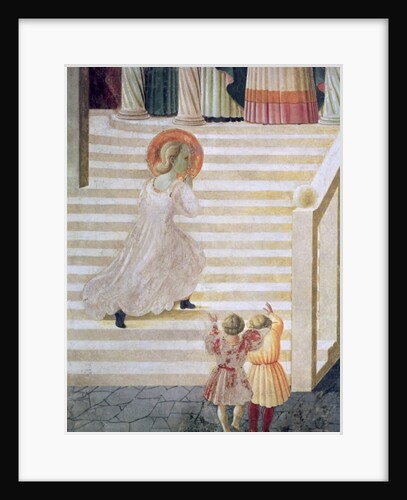 The Virgin Mary ascending the staircase at the Presentation of Mary in the Temple, 1433-34 by Paolo Uccello