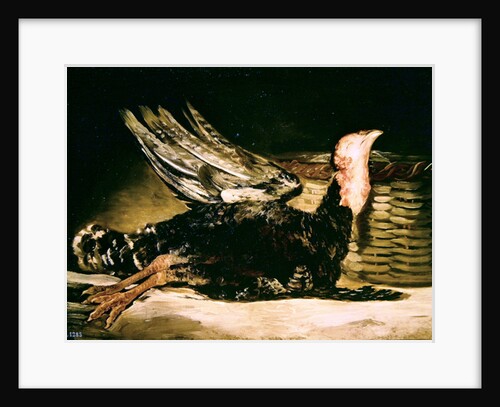 Still Life of a dead turkey and a wicker basket, 1806 by Francisco Jose de Goya y Lucientes