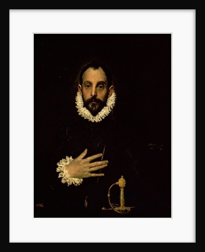 Gentleman with his hand on his chest, c.1580 by El Greco