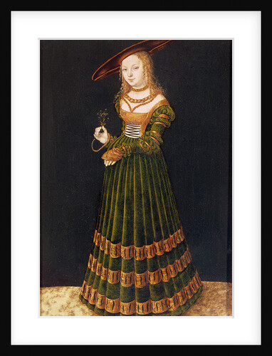 Young girl holding flowers, 1526 by Lucas the Elder Cranach