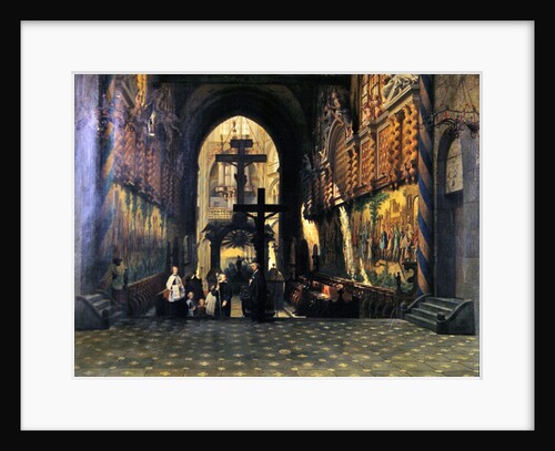 Interior of the Church of Saint Gereon at Cologne by Adrien Dauzats