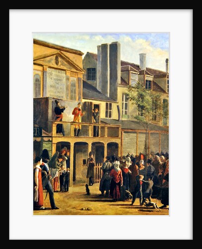 Street theatre performance of Bobeche and Galimafre, c.1820 by Jean Roller