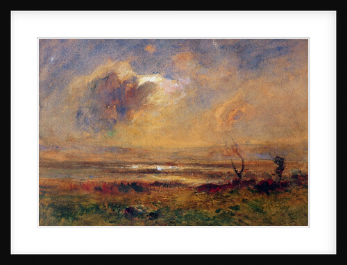 Sunset on the plain, c.1868 by Auguste Francois Ravier