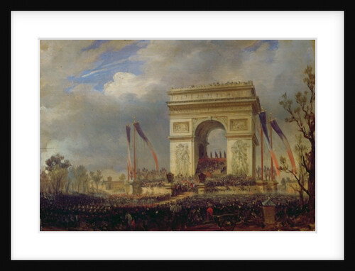 Fete de la Fraternite at the Arc de Triomphe, Place de l'Etoile, Paris om 20th April 1848 by Hippolyte Victor Valentin Sebron