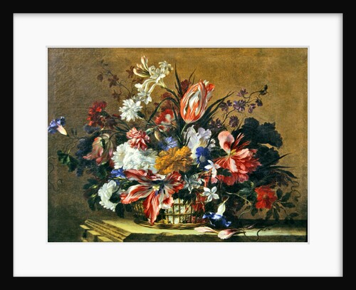 Basket of flowers by Jean-Baptiste Monnoyer