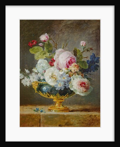 Flowers in a blue vase, 1782 by Anne Vallayer-Coster