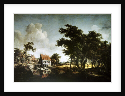 The water mills by Meindert Hobbema