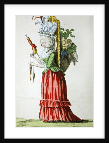 Madame des Trois Etats, caricature on the Three Estates of France before the Revolution by French School