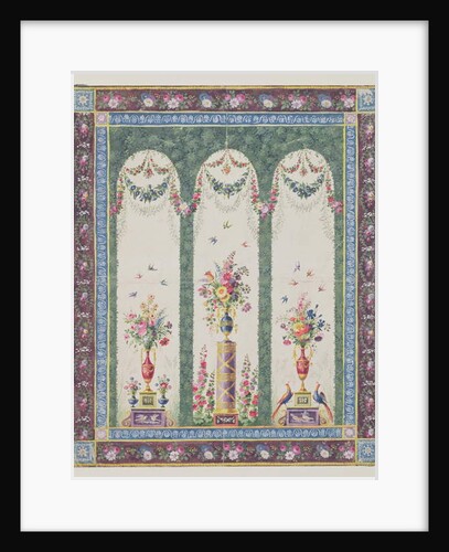 Decorative design for a garden arbour or loggia by French School