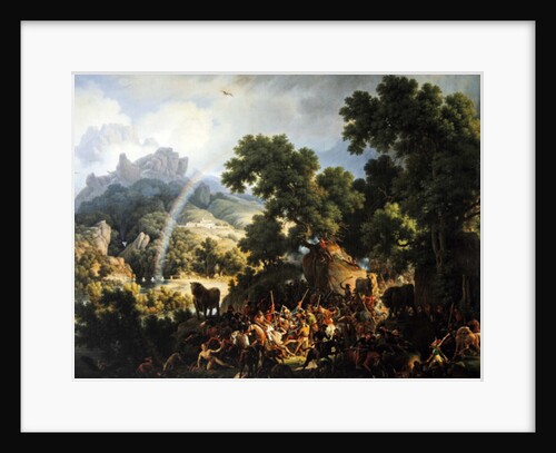 General Lejeune. captured and stripped naked by Spanish guerilla troops, is rescued by Don Juan Padalea, 1815 by Louis Lejeune