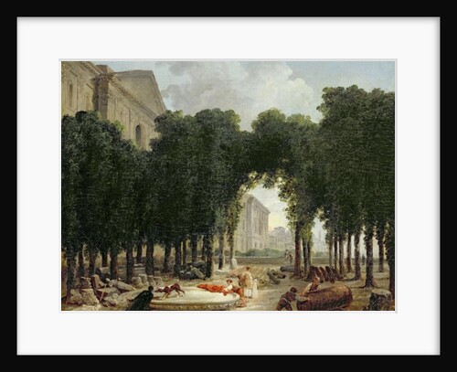 The Louvre and the gardens of the Infanta, 1798 by Hubert Robert
