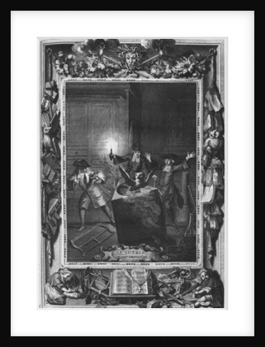 Illustration from 'Le Lutrin' by Nicolas Boileau, known as Boileau-Despreaux, 3rd canto, published in 1728 by Bernard Picart