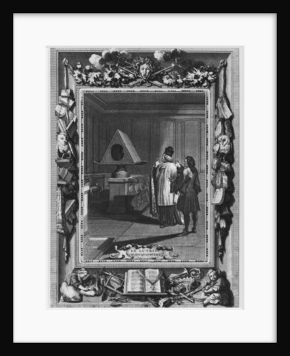Illustration from 'Le Lutrin' by Nicolas Boileau, known as Boileau-Despreaux, 4th canto, published in 1728 by Bernard Picart