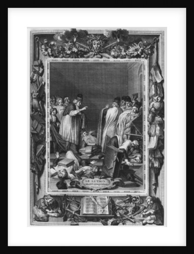 Illustration from 'Le Lutrin' by Nicolas Boileau, known as Boileau-Despreaux, 5th canto. by Bernard Picart