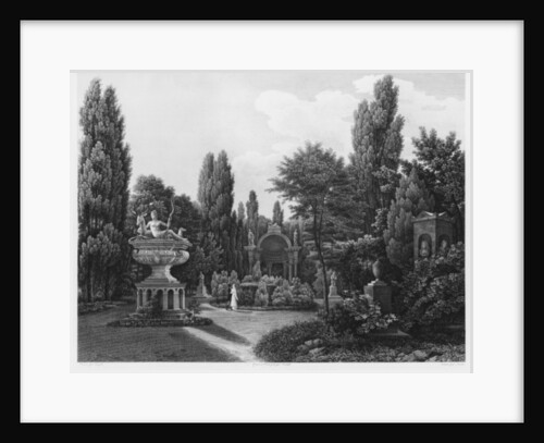 First view of the great garden, Musee des Monuments Francais, Paris by Jean Lubin Vauzelle