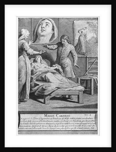 Miraculous healing of a blind woman, Marie Carteri, on the tomb of Deacon Francois de Paris by French School